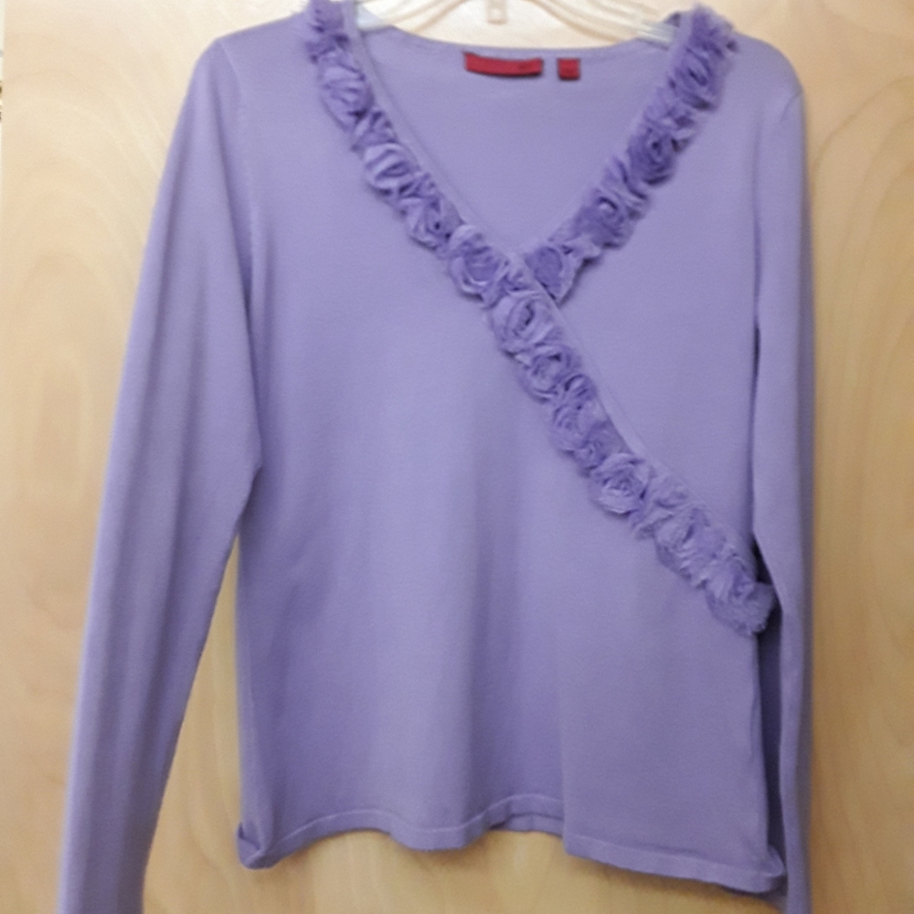 Lavender Boho Avant Garde Sweater Top